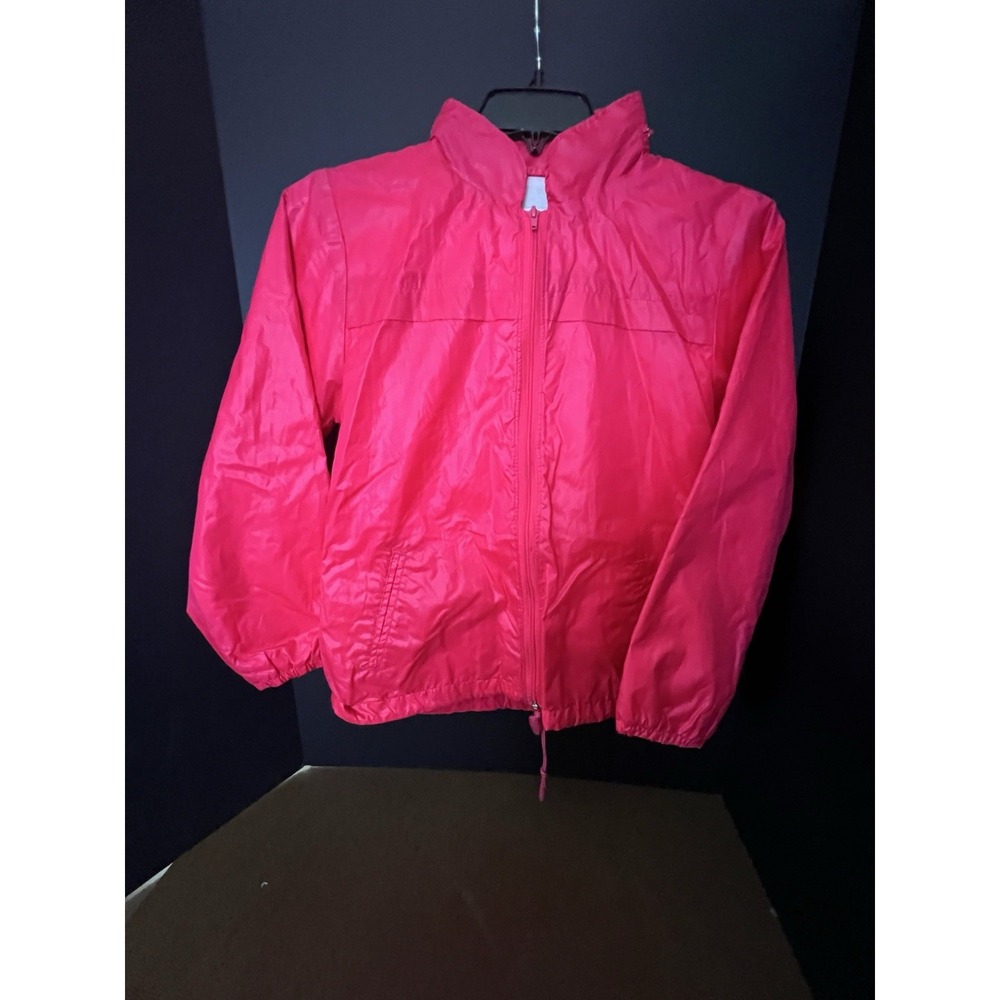 🌧 London Fog Red Windbreaker Jacket - Size L - Lightweight & Waterproof w/hood